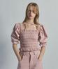 LILLILLY Leopard Shirred Tops_Pink
