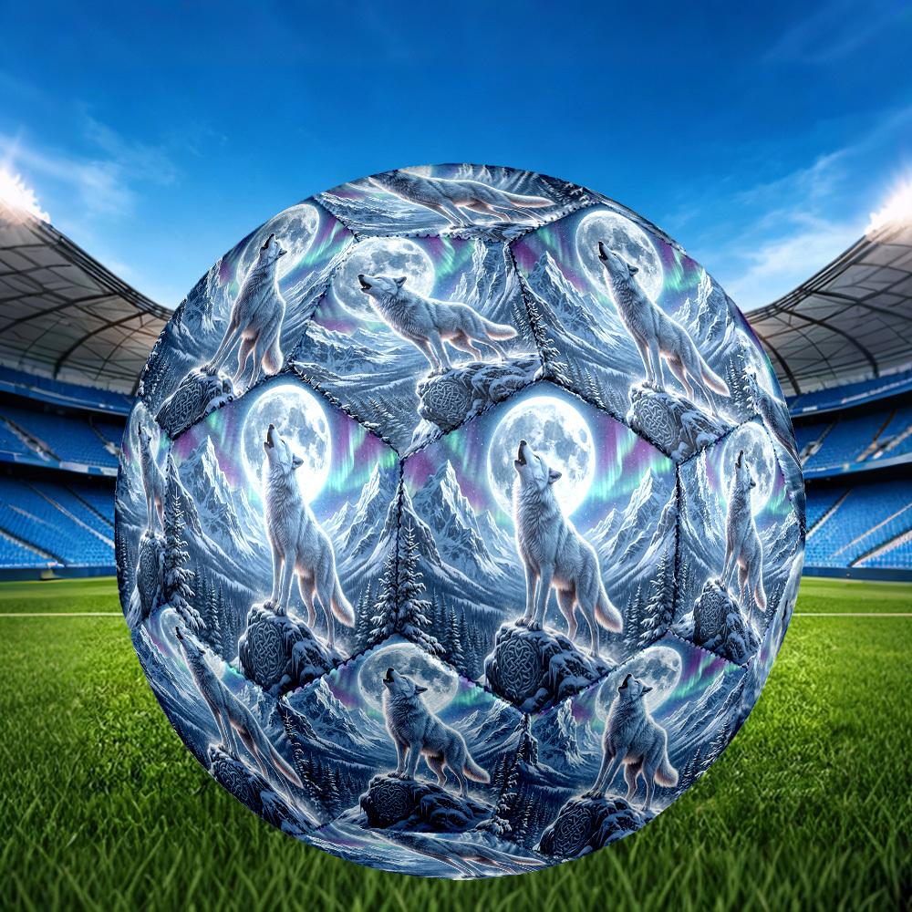 1pc Wolf Moon Durable Size 5 Soccer Ball Professional Match Training Football Indoor &Outdoor Sports Ball p60141