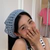 Schönes Häkel Dreieckiges Haarband Schal Gestrickter Schal Halstuch Krawatte Zurück Binden Kopftuch Modeaccessoire für Campi