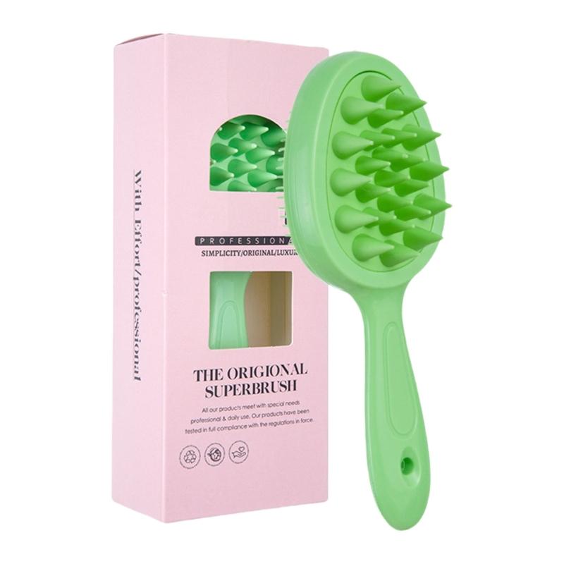 

2 in 1 Bath and Shampoo Body Brush,Long Handle Body Scrubber Exfoliating Body Brush,Soft Loofah,Scalp Massager/Brush зелёный