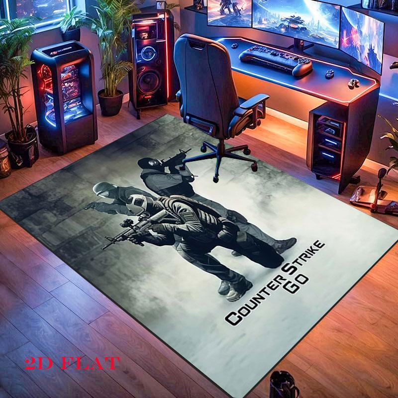 Counter-Strike 2 poster Carpet Rug for Living Room Bedroom Home Sofa Decoration,Kids play Nonslip Floor Mat