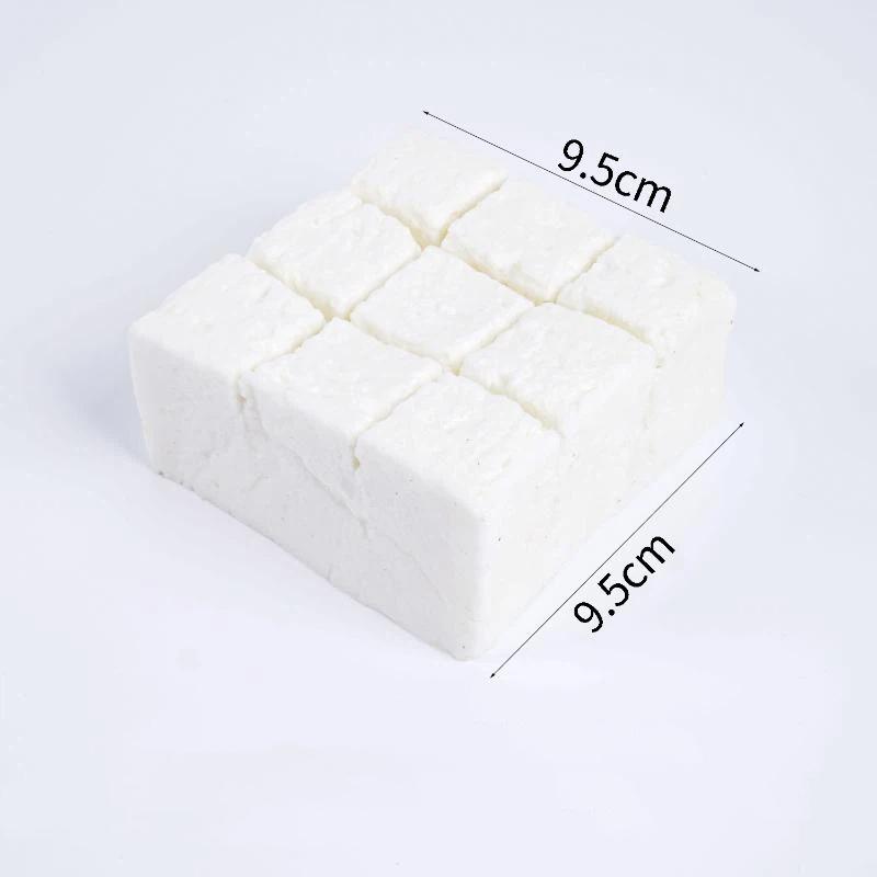 Colorful Slow Rebound PU Squeeze Toy Simulated Tofu Bread Anti Stress Toy for Adult Daily Relaxation