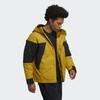 Adidas Color-Block Hooded Down Jacket Men Outerwear Yellow H23091