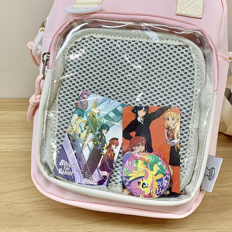 New shoulder bag ins wind small satchel fresh and cute middle school student bar pain bag handbag transparent bag female