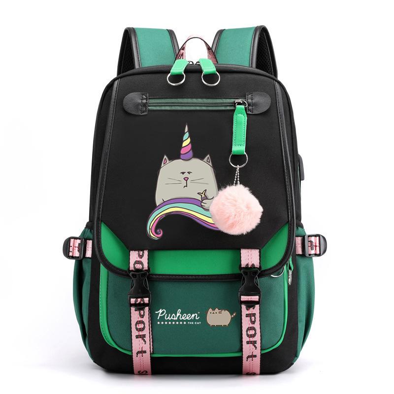 Cartoon Cute Printed School Bag Outdoor Travel Oxford Cloth Backpack