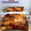 3Pcs Abstract Squares Bedding Set Quilt Cover Pillowcase Home Christmas Xmas Halloween Gift 1 Duvet Cover 2 Pillowcase M92833