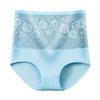 Women's Lace Briefs Floral Underwear Cotton High Waist Tummy Control Panties Rose Jacquard Full Coverage Ladies Sexy Panty