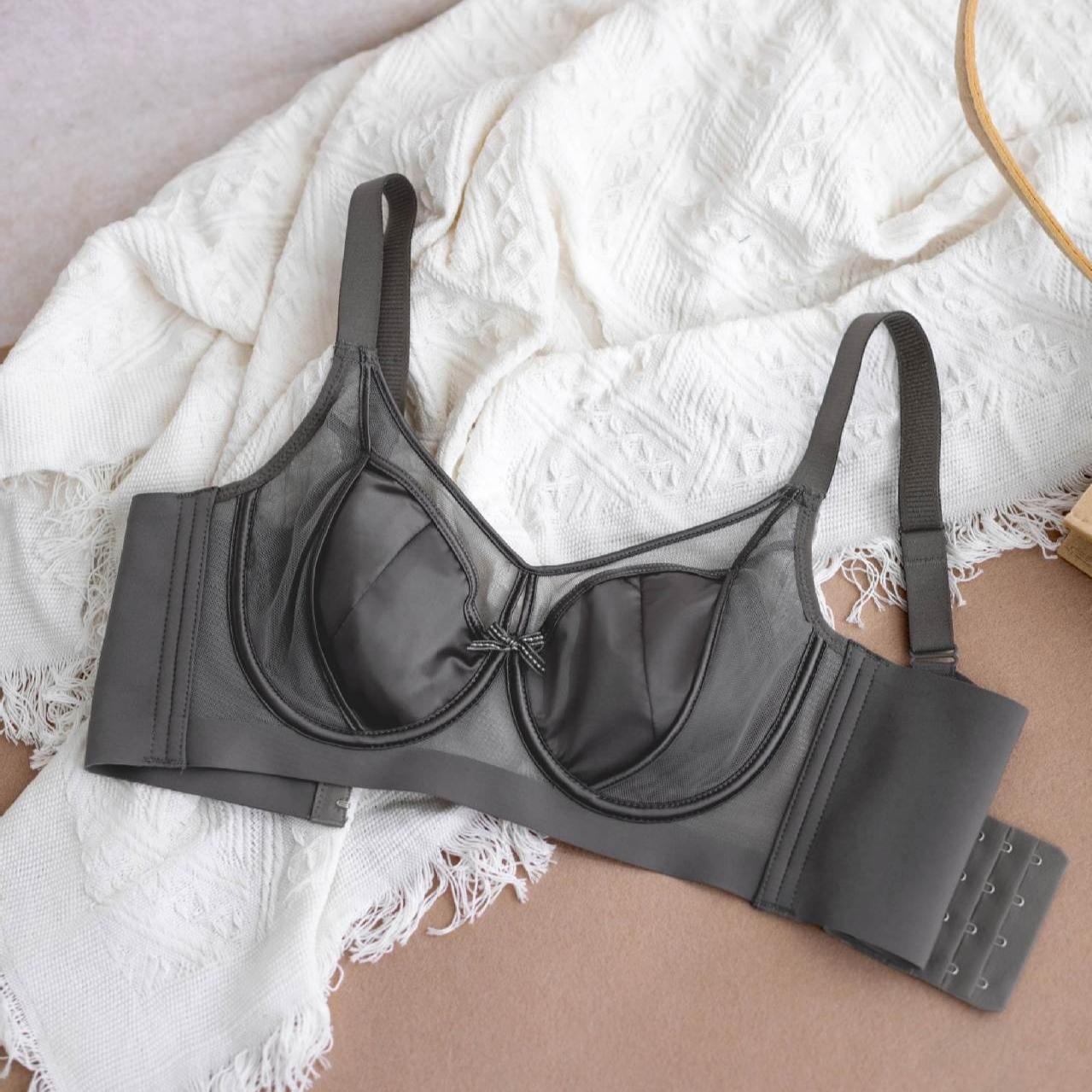 

Тонкий бюстгальтер с чашкой пуш-ап «Заячьи ушки» для большой груди 95BC