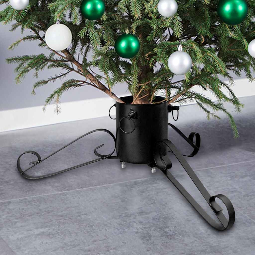 vidaXL Christbaumständer Schwarz 58x58x21 cm schwarz