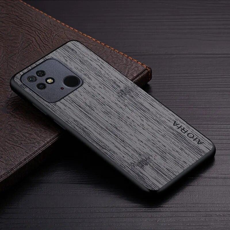 Pouzdro pro Xiaomi Redmi 10C 10A NFC funda vzor bambusového dřeva Kožený kryt na telefon Luxusní coque pro pouzdro xiaomi redmi 10c capa