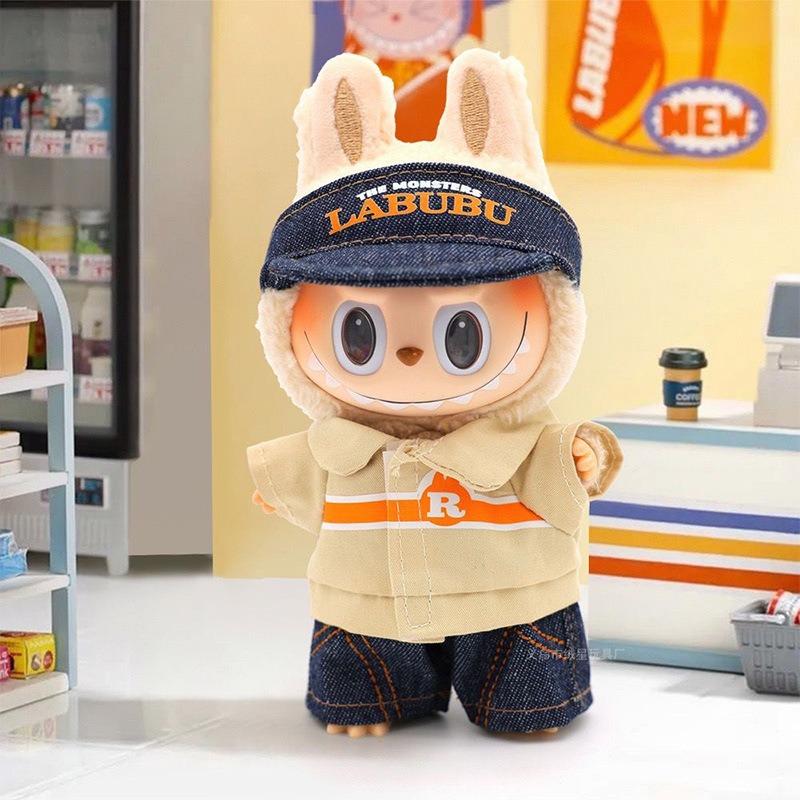 Clothes Only] For 17cm Labubu I II Idol Dolls DIY Accessories Gifts Korea Kpop Exo Idol Dolls Overalls Clothing Cute Mini Plush Doll'S Clothes