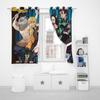 Demon Slayer Cartoon Anime Dustproof  Balcony Screen Curtains For Living Room Bedroom Blackout Curtains Polyester Home