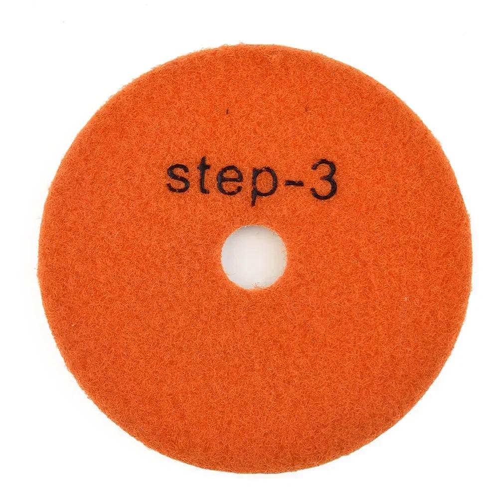 3 Steps Dry/Wet Diamond Polishing Pad 4 Inch 100mm For Granite Marble Quartz Restoration Buff Resin Discs Abrasive Tools