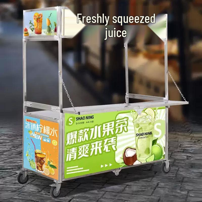 Mobile Folding Food Stall Cart for Night Markets