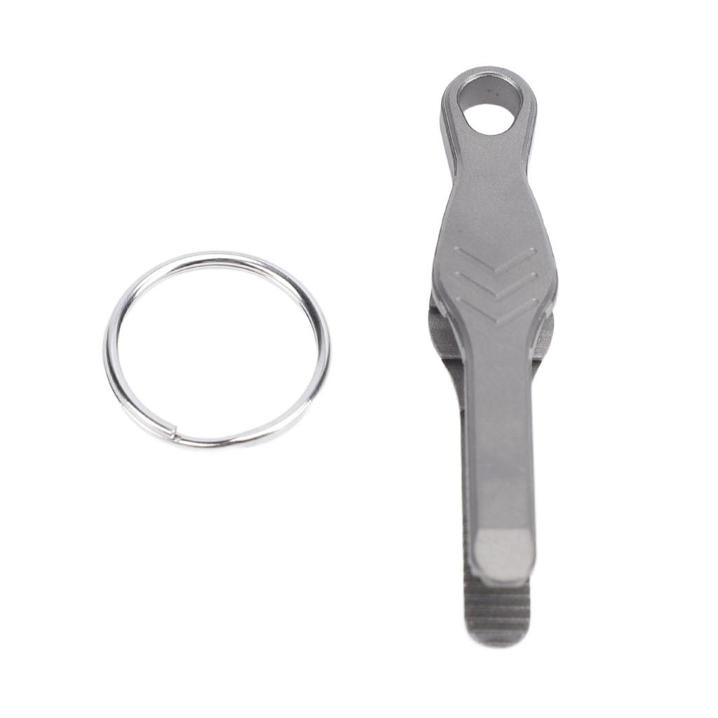 Mini Keychain Tweezer TC4 Ti Alloy Portable Pocket EDC Small Tweezer Outdoor Gadget with Key Ring for Camping