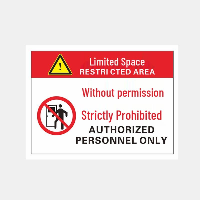 Danger Limited Space Safety Warning Sign