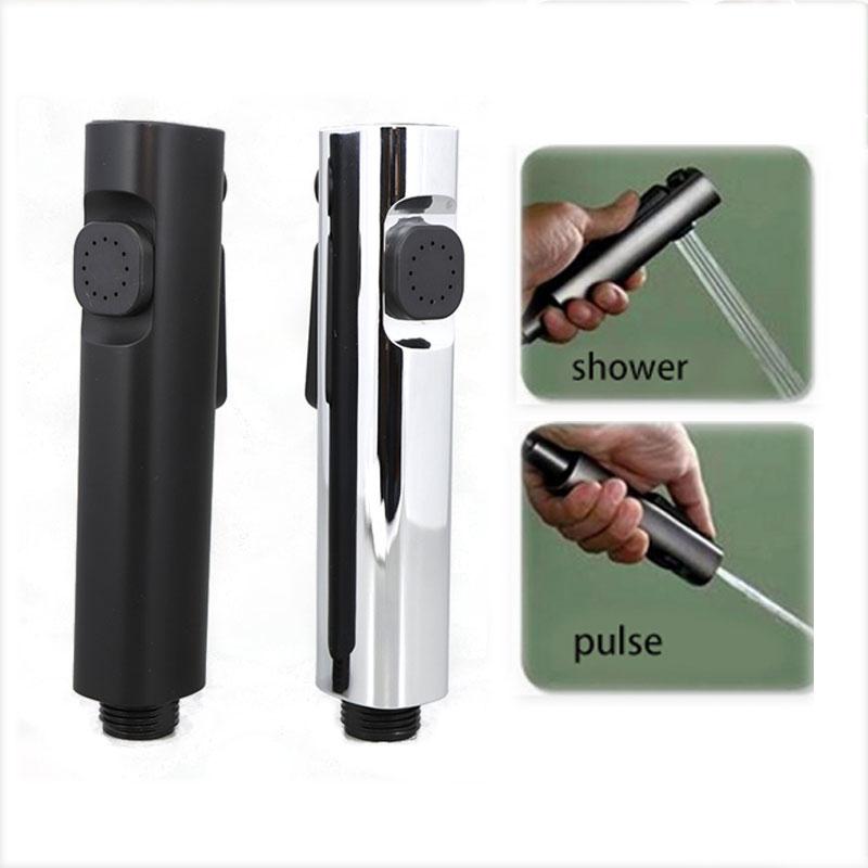 2 Way ABS Handheld Bathroom Black Sliver Shower Head High-pressure Toilet Bidet Sprayer Faucet For WC Bathroom Accessories