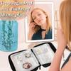 Clear PVC Jewelry Organizer Book - Big Capacity Earring Holder with Zipper, Travel Storage