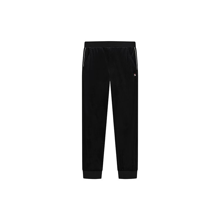 FILA Fleece Logo Jogger Pants Women Bottoms Black F11W241602F-BK