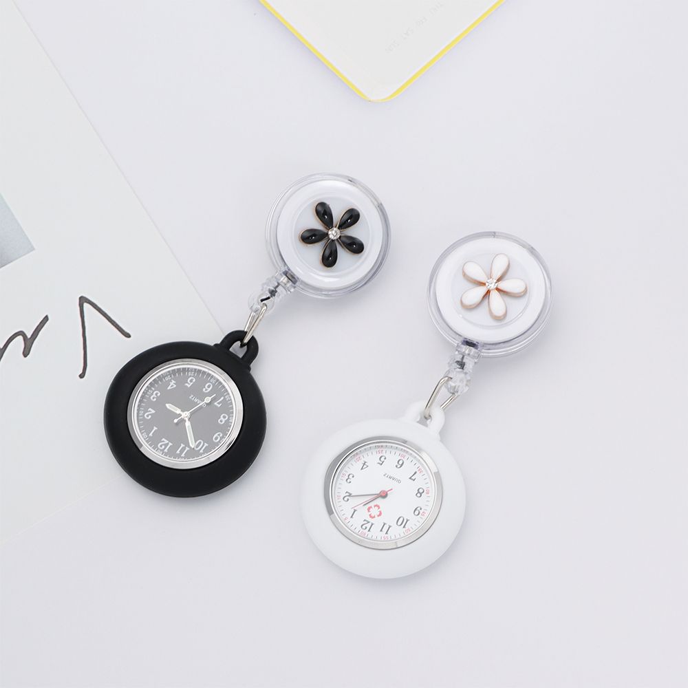 Sestra Doktor Zatahovatelné kapesní hodinky Nemocnice Lékařské Ženy Muži Zatahovatelný klip na odznak Sklo Kancelář Pracovní Klipové hodinky