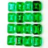 CERTIFIED Green Emerald Cut 6 PCS 60 Carat Natural Emerald Lot Loose Gemstone MQ-94