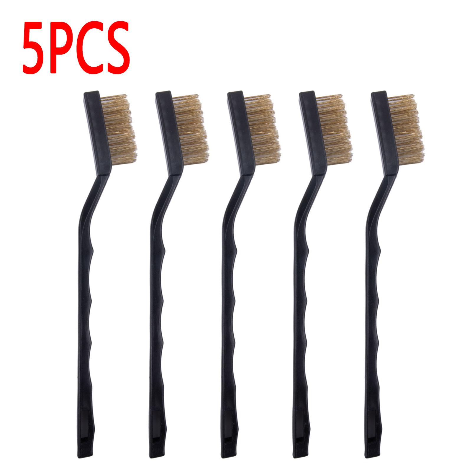 

5pcs Brand New Brass Wire Brushes Cleaning Brush Brass Wire Brushes Plastic Handle Maintenance And Rust Removal China Mainland