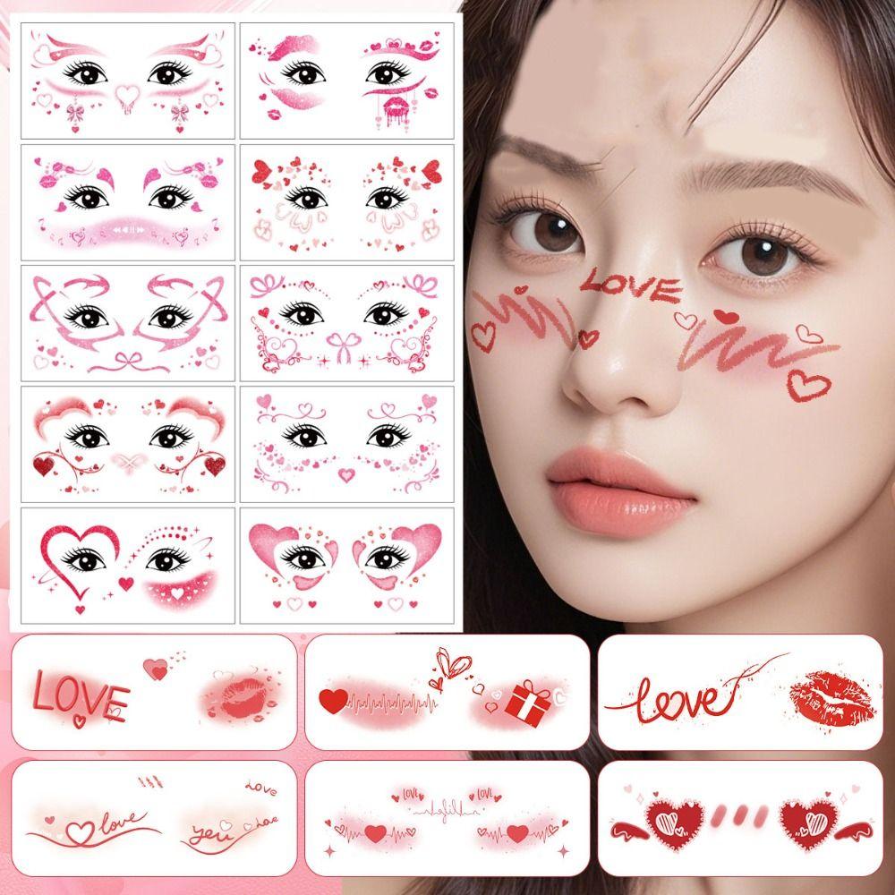 Facial Art Freckles Blush Stickers Waterproof Makeup Stickers Face Temporary Tattoos Live House