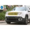 Yimaautotrims Auto Accessory Front Face Mesh Grille Cover Front Grille Ring Trim 7 Pcs ABS Fit For Jeep Renegade 2015 - 2018