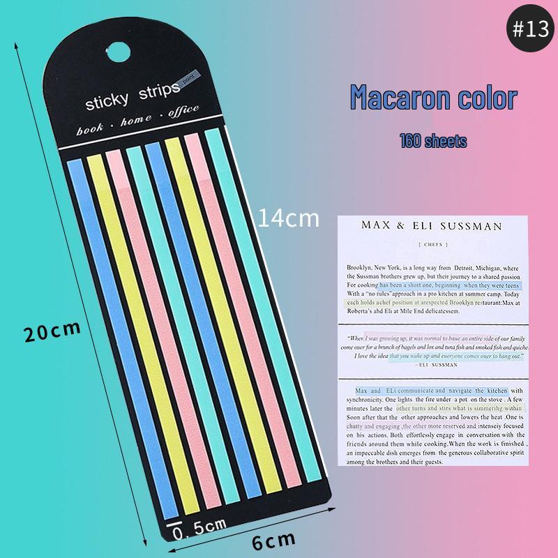 Colorful Extra-Fine Transparent Index Tabs - Fluorescent Multi-Color Sticky Notes for Students