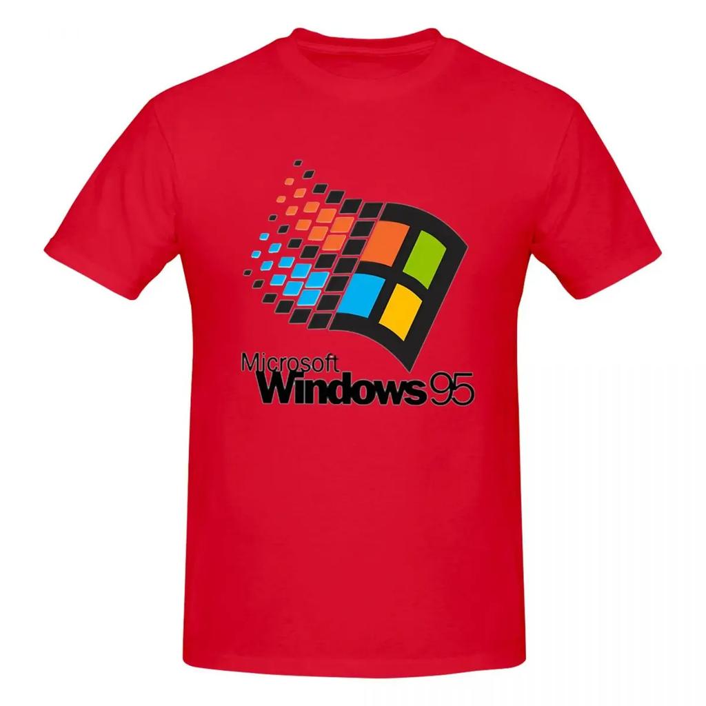 T-shirt Piccola Windows 95 Unisex Cotone Taglie Forti T-shirt Unisex Manica Corta Girocollo Abbigliamento Estivo Top S6xl