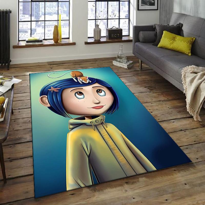 1pc C-Coraline (3) Design Area Rug - Non-Slip, Soft & Cozy Floor Mat for Living Room, Bedroom, Office - Indoor/Outdoor Decorative Carpet