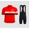 Maßgeschneidertes Radtrikot-Set Kurzarm-Oberteil Shorts Fahren Atmungsaktiv Feuchtigkeitstransportierend Unisex