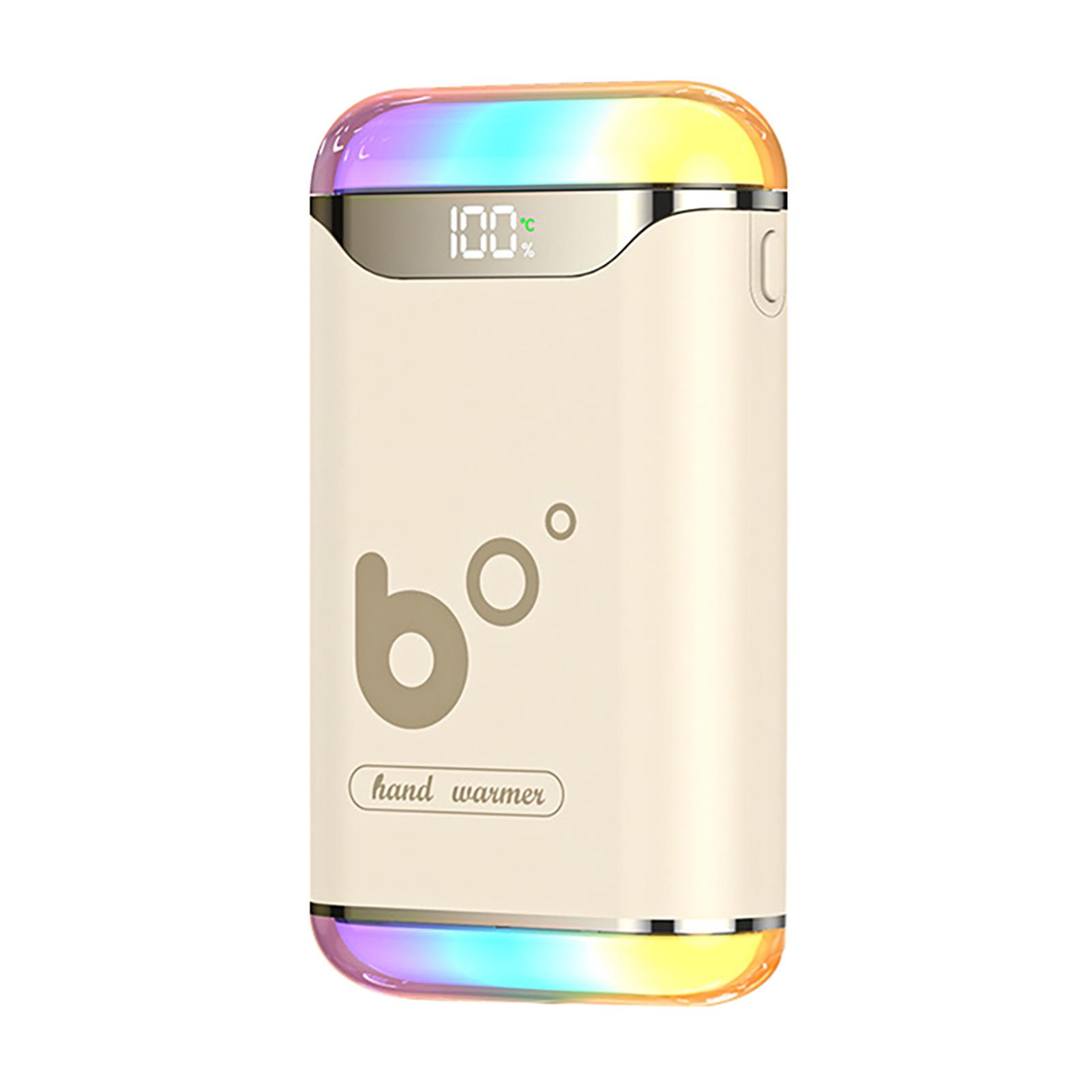 

Перезаряжаемая грелка для рук с RGB-подсветкой и цифровым дисплеем обеспечивает точный контроль температуры. Поездки на работу в холодную погоду