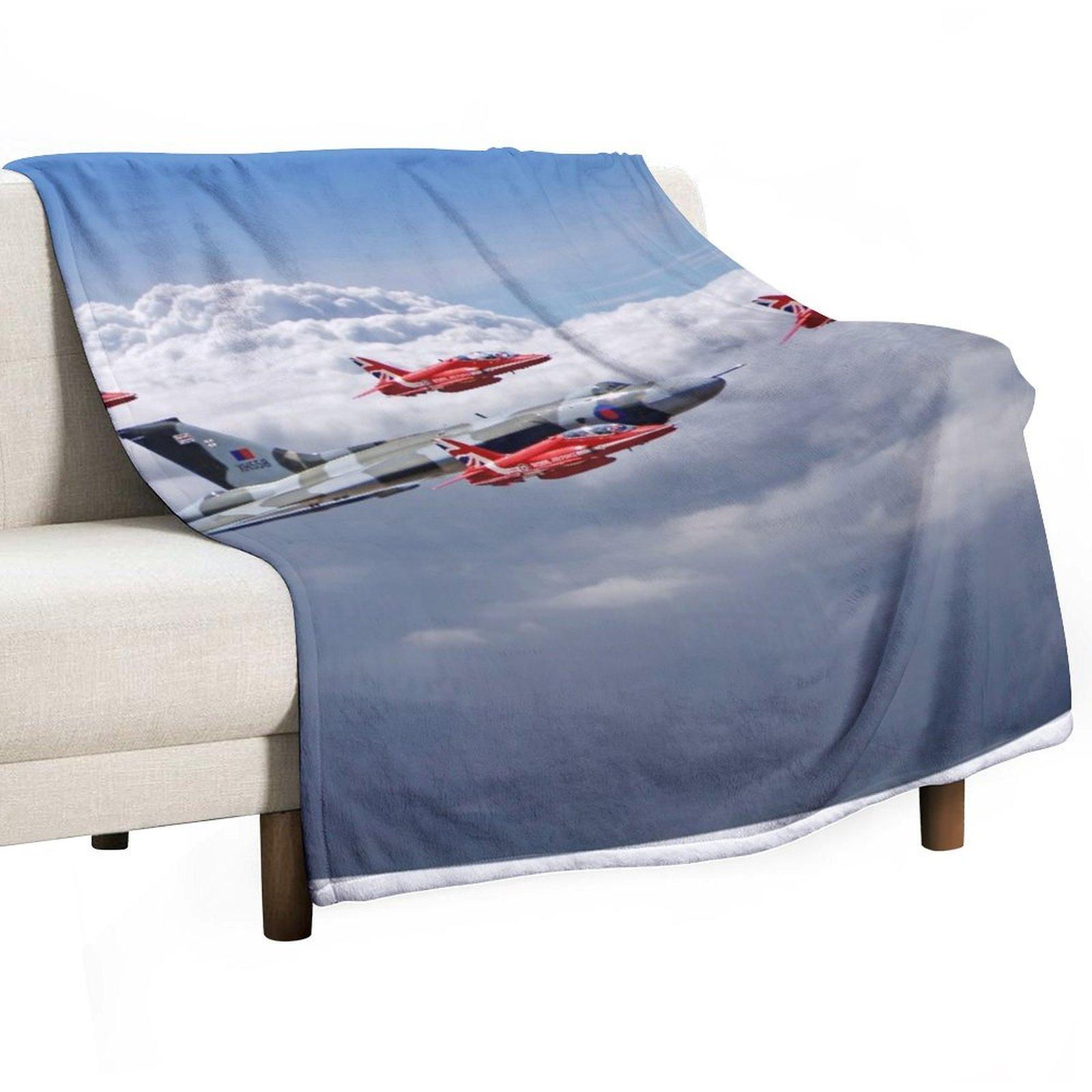 

Final Vulcan Flight With The Red Arrows - 3 Throw Blanket Fashion Sofas Thin Loose anime Blankets 30x40in