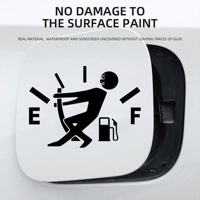 1xFunny Car Stickers Pull Fuel Tank Pointer Reflective Vinyl Sticker High Gas Decal Fuel Gage Empty Stickers Decal Auto Exterior