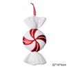 4PCS Big Christmas Ball Ornaments Red Candy Cane Xmas Tree Hanging Pendants Navidad New Year Home Decorations 2024 Natal Gift