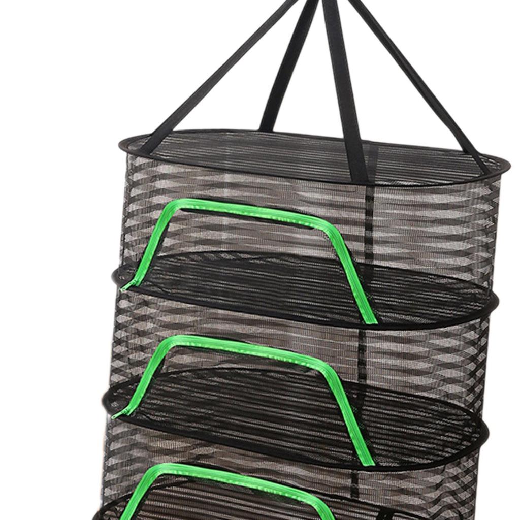 Outdoor Hanging Drying Net Large Capacity with 360 Degree Rotating Hook for Vegetables Meat Tableware Dried Fish Storage Net