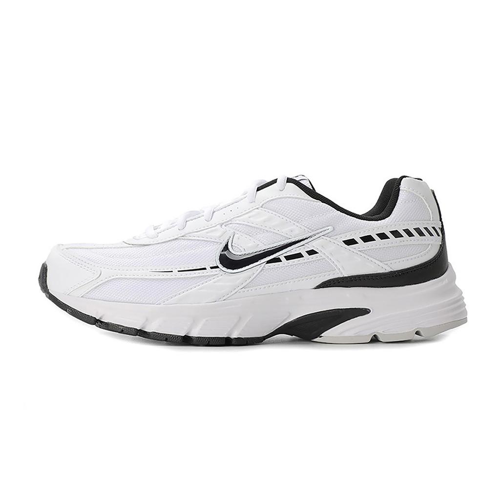 Nike Scarpe da Corsa Uomo Initiator Resistenti all'Abrasione Traspiranti Assorbi-umidità Basse Nero Bianco Argento 394055-100(Team656-)