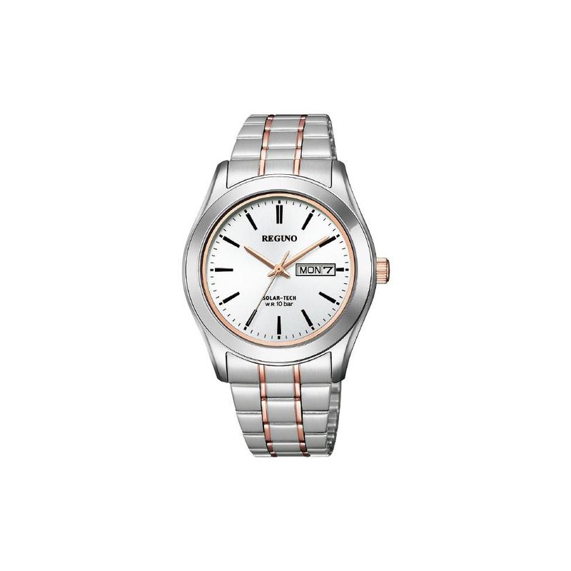 

CITIZEN 100 meters waterproof solar Quartz Steel Strap 37.5mmm men s watch silver dial KM1-237-91 серебряный