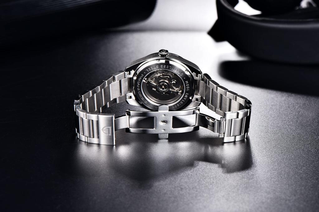 Pagani Design Made In Seiko NH35 Aqua Terra Stainless Rubber Sapphire Dress Perfect for and Men's Watch, Japan, Movement, Automatic, Mechanical,