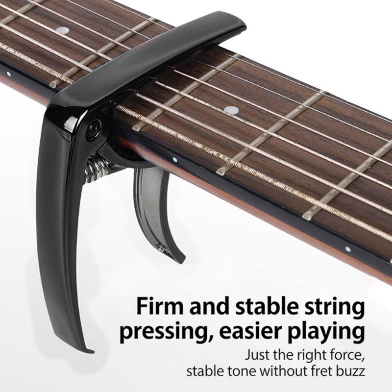 Universal Guitar Tunings Clamp Quick Change Guitar Capo Clip Nonslip Tone Clip for Acoustics, Folk, Electric Guitar
