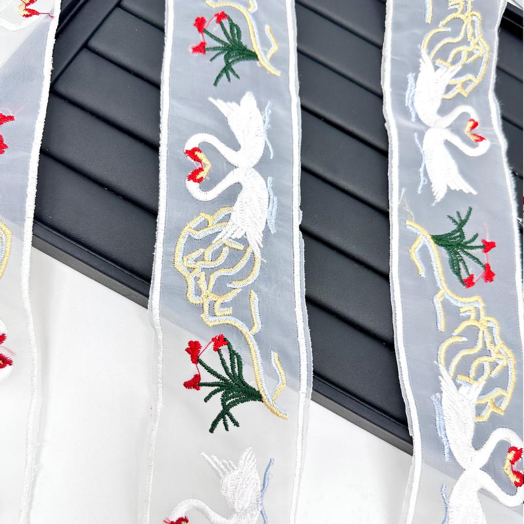 Eugen Yarn Embroidery Barcode National Style Clothing Hanfu Costume Skirt Head Belt Hair Accessories Decorative Lace Accessories