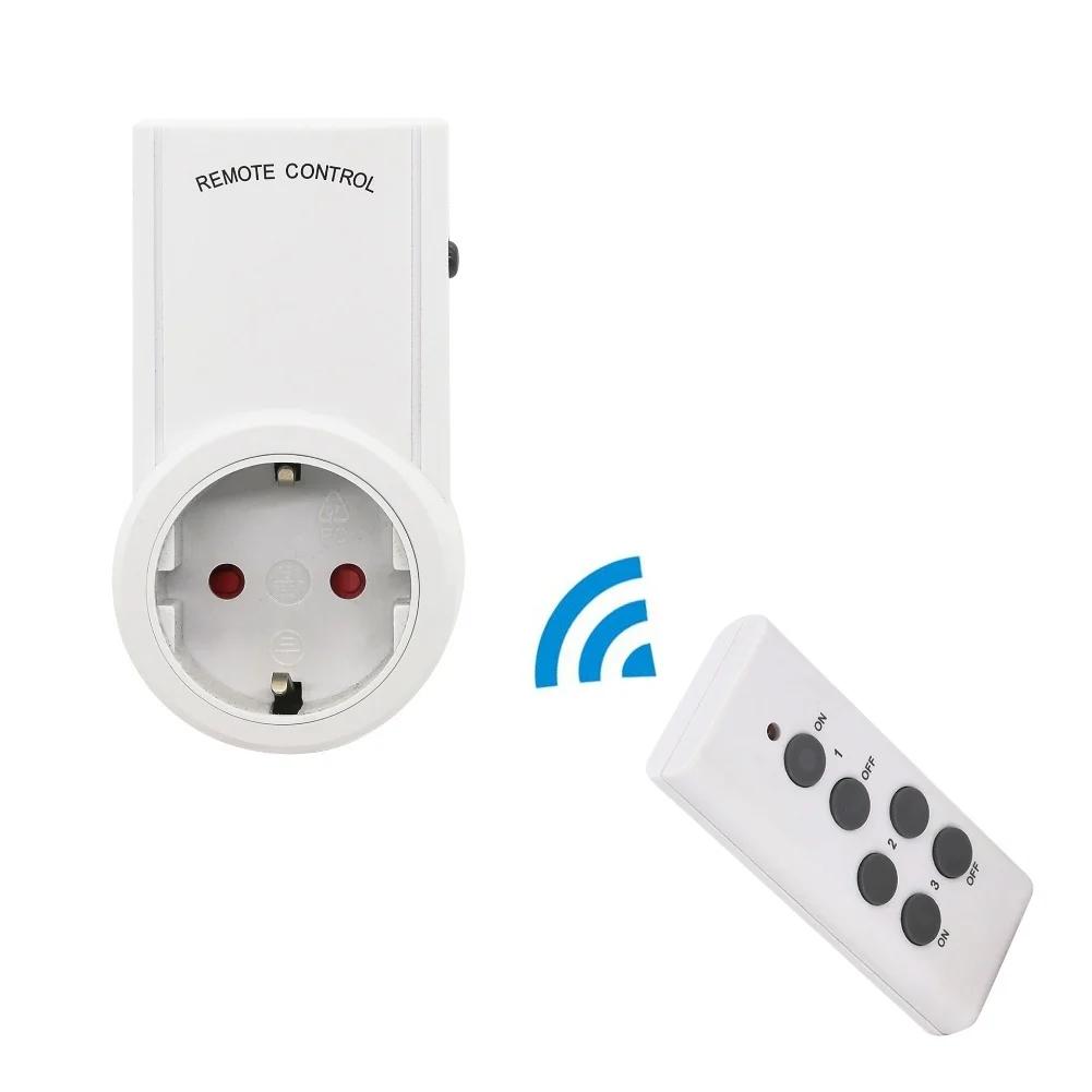 Wireless Smarts Wall-Mounted Power Strip Power Strip With Wireless Remote Control 220V 433.92MHz 16A/2200W