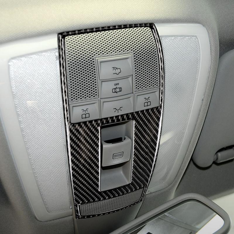 Fit For Mercedes Benz C Class W204 E Class W212 Accessories Carbon Fiber Car Interior Reading Light Cover Trim