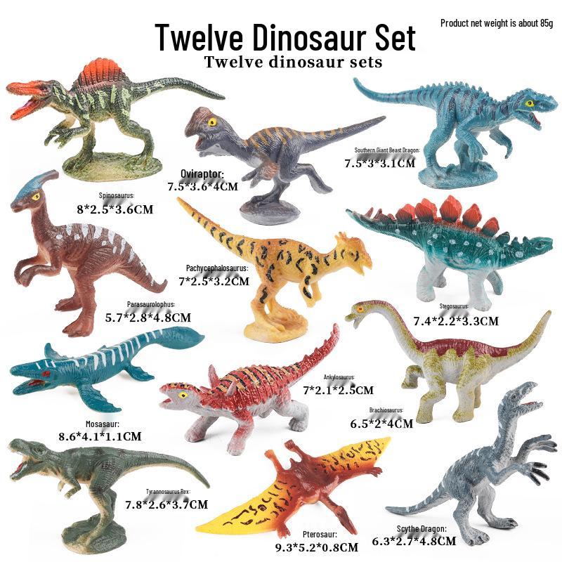 Realistic Mini Dinosaur Toy Set - T. Rex, Velociraptor, Triceratops, Mosasaurus, Ankylosaurus, Pterodactyl