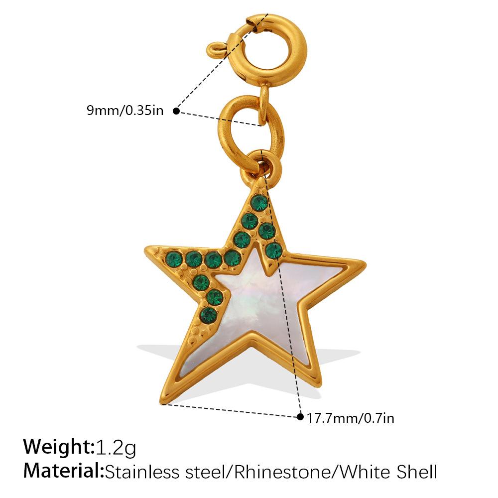 Fashion Personality Star Star Sun Jewelry Buckle Pendant Stainless Steel Gold Plated DIY Jewelry Accessories