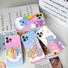 Cute Cartoon C-Care Bear Phone Case For iPhone 17 16 15 14 13 11 12 Pro Max 16 Plus Transparent