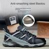 Scarpe Antinfortunistiche da Lavoro Uomo Punta in Acciaio Antischiacciamento, Antiperforazione e Resistenti all'Usura Scarpe Protettive per Cantiere