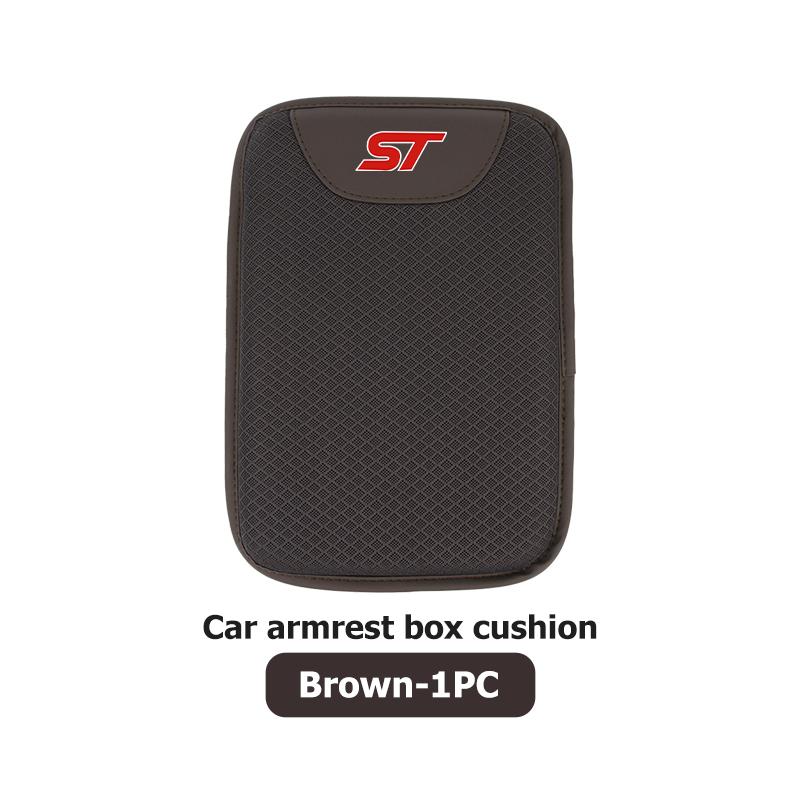 YYQO6 For Ford Universal Ice Silk Car Mounted Armrest Pad Central Armrest Box Height Increasing Pad ST Racing Performance Focus Mk2