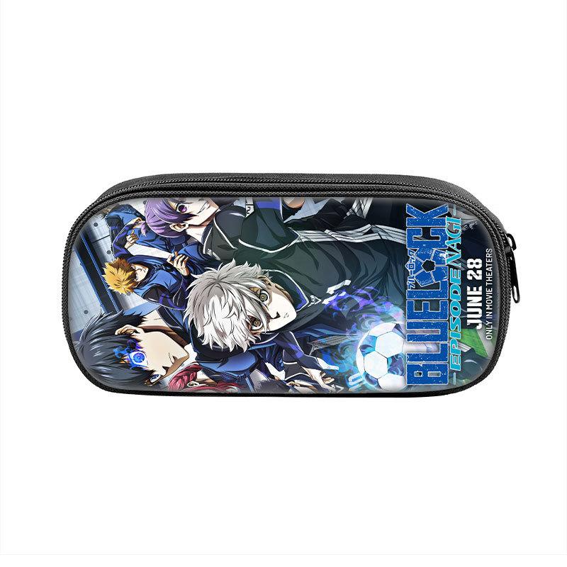 Bluelock Printed Pencil Case, Blue Prison Primary And Secondary School Children'S Pencil Stationery Storage Bag
